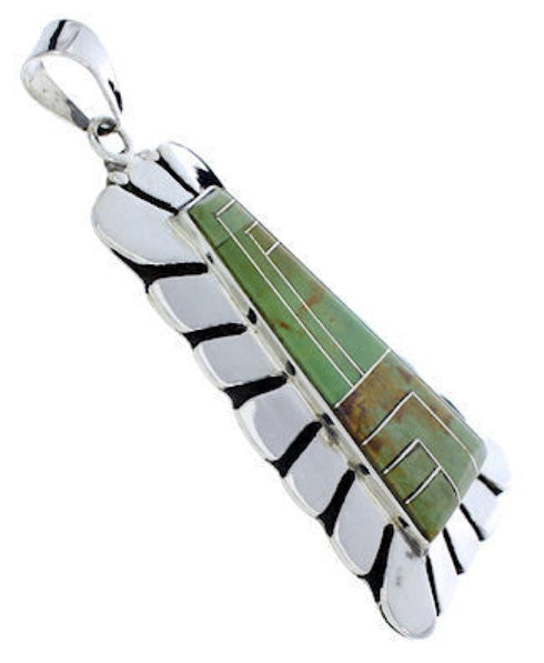 Genuine Sterling Silver Turquoise Southwest Jewelry Pendant PX30397