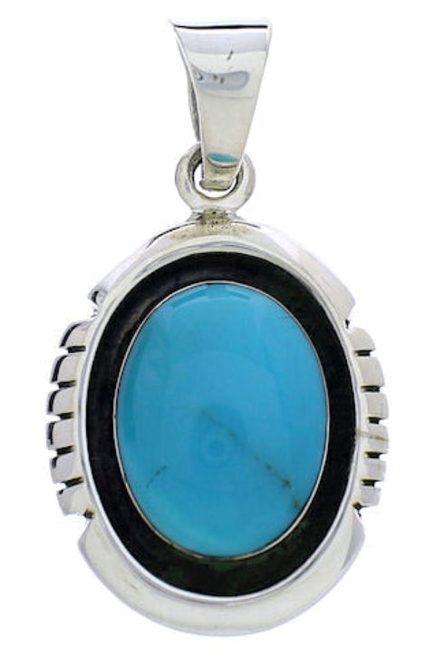 Turquoise Jewelry Southwest Authentic Sterling Silver Pendant PX30405