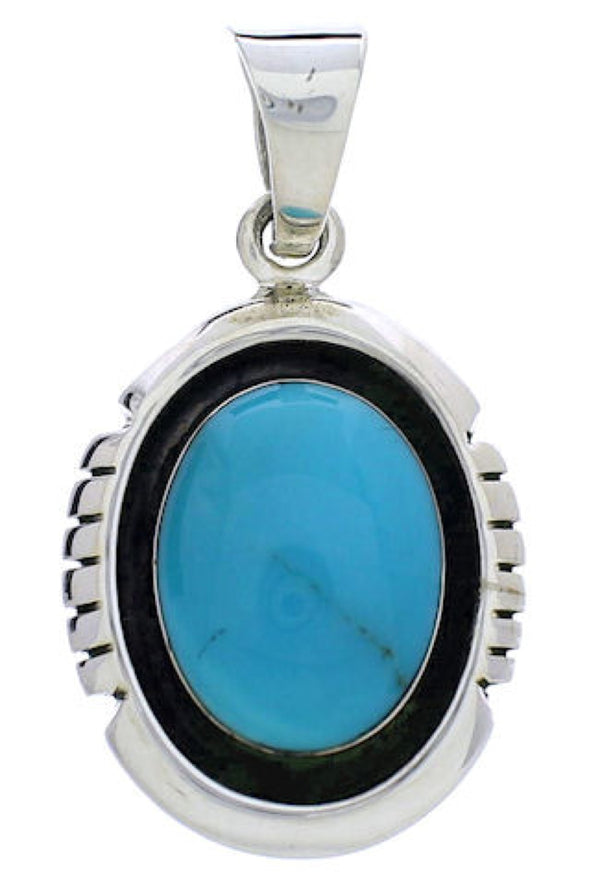 Turquoise Jewelry Southwest Authentic Sterling Silver Pendant PX30405