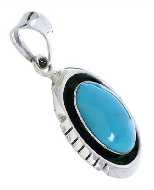 Turquoise Jewelry Southwest Authentic Sterling Silver Pendant PX30405