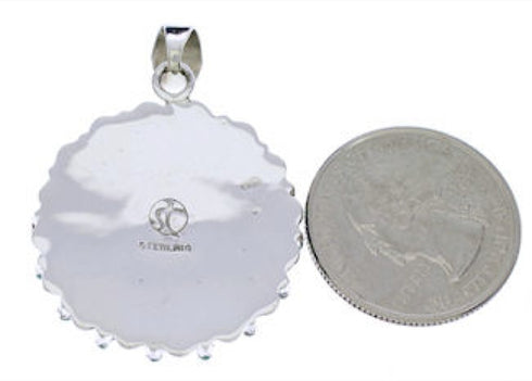 Southwest Sterling Silver And Turquoise Pendant Jewelry EX28620