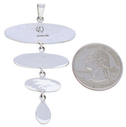 Southwest Turquoise and Silver Multicolor Pendant PX23958