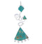 Southwest Silver Turquoise Jewelry Pendant PX24036