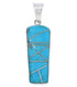 Southwest Turquoise Inlay Sterling Silver Pendant PX24039