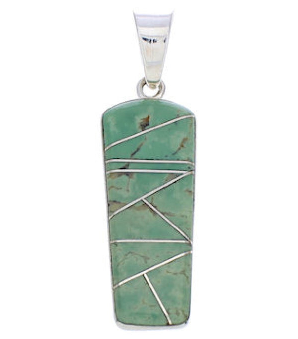 Southwest Turquoise Inlay and Sterling Silver Jewelry Pendant PX24064
