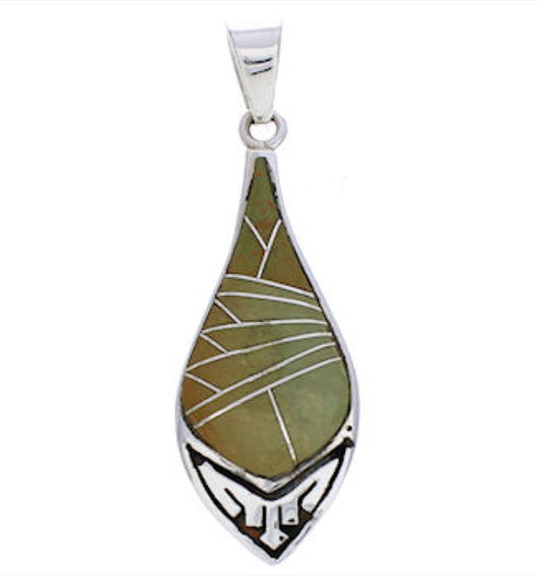 Southwestern Silver and Turquoise Pendant PX24116