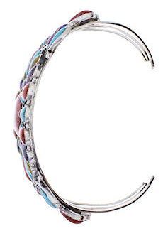 Multicolor Southwest Sterling Silver Jewelry Cuff Bracelet MX27878