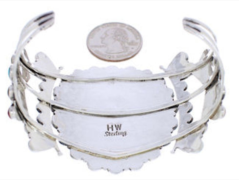 Multicolor Southwest Sterling Silver Jewelry Cuff Bracelet MX27878