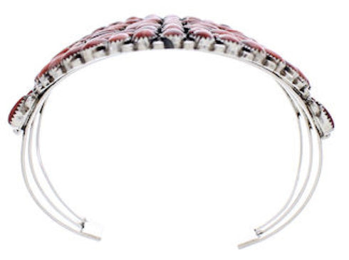 Red Oyster Shell Jewelry Sterling Silver Cuff Bracelet MX27946