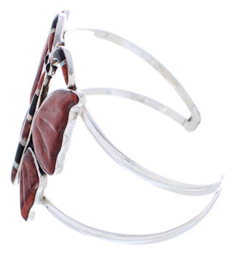 Southwestern Jewelry Silver Multicolor Butterfly Cuff Bracelet EX27508