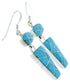 Turquoise Southwest Jewelry Silver Hook Dangle Earrings EX29535