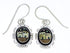 Native American Village Design Multicolor Silver Earrings EX29548