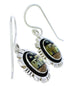 Native American Village Design Multicolor Silver Earrings EX29548