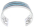 Southwest Turquoise Inlay Sterling Silver Cuff Bracelet EX27554
