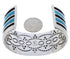 Southwest Turquoise Inlay Sterling Silver Cuff Bracelet EX27554