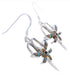 Multicolor Inlay Silver Dragonfly Jewelry Hook Dangle Earrings MW77069