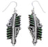 Turquoise Needlepoint Sterling Silver Southwest Water Wave Hook Dangle Earrings PX33004