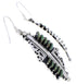 Turquoise Needlepoint Sterling Silver Southwest Water Wave Hook Dangle Earrings PX33004