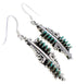 Sterling Silver Turquoise Jewelry Southwest Water Wave Hook Earrings PX33016