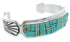 Turquoise Inlay Sterling Silver Jewelry Cuff Bracelet MX27336