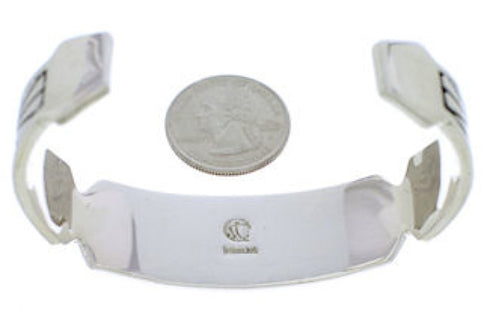 Turquoise Inlay Sterling Silver Jewelry Cuff Bracelet MX27336