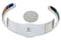 Southwestern Silver Sun Multicolor Inlay Cuff Bracelet MX27376