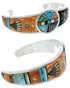 Southwestern Silver Sun Multicolor Jewelry Cuff Bracelet MX27383