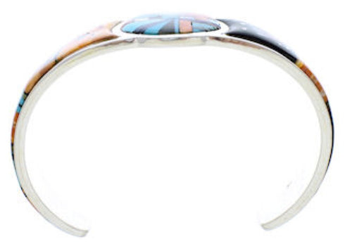 Sun Southwest Sterling Silver Multicolor Jewelry Cuff Bracelet MX27385