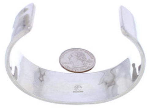 Turquoise Jet Inlay Horse And Flower Silver Bracelet NX27079