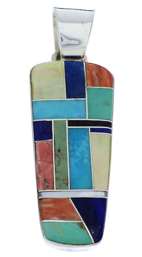 Multicolor Sterling Silver Southwestern Jewerly Pendant PX30149