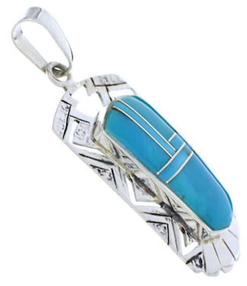 Turquoise Jewelry And Silver Southwestern Pendant PX30161