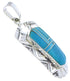 Turquoise Jewelry And Silver Southwestern Pendant PX30161