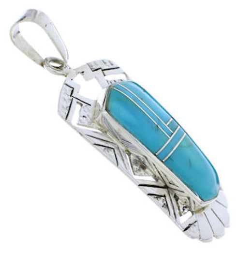 Southwestern Turquoise Inlay Pendant Jewelry PX30164