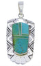 Silver Jewelry Turquoise Inlay Southwest Pendant PX30165