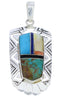 Genuine Sterling Silver Multicolor Southwest Pendant PX30175