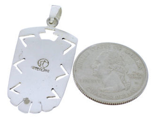 Multicolor Inlay Jewelry Southwestern Sterling Silver Pendant PX30176