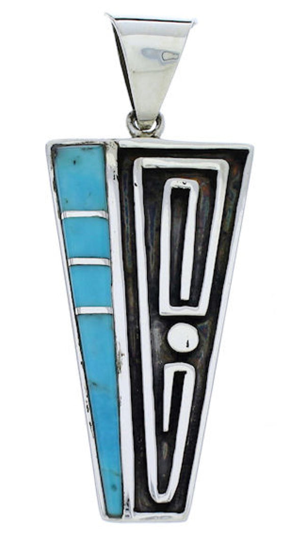Turquoise And Genuine Sterling Silver Pendant Jewelry PX30186