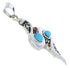 Turquoise And Coral Snake Southwest Pendant PX30196