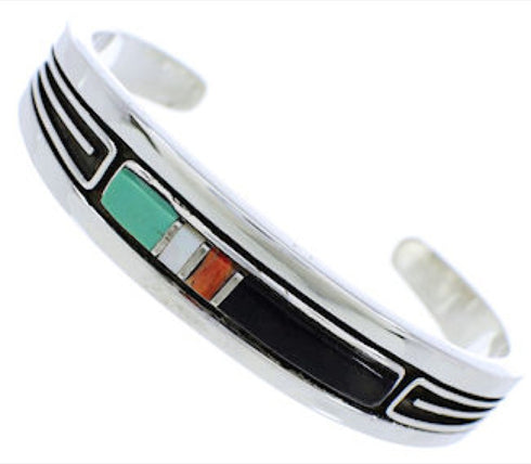 Multicolor Jewelry Sterling Silver Cuff Bracelet MX27497