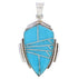 Sterling Silver And Turquoise Southwestern Pendant EX29638