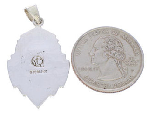 Genuine Sterling Silver Turquoise Southwest Pendant EX29639