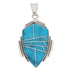 Southwest Sterling Silver Turquoise Inlay Pendant EX29641