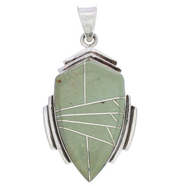 Sterling Silver Southwest Jewelry Turquoise Pendant EX29651