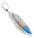 Multicolor Southwestern Sterling Silver Slide Pendant EX29657