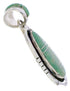 Genuine Sterling Silver And Turquoise Slide Pendant EX29670