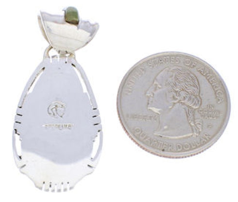 Genuine Sterling Silver Jewelry Turquoise Pendant EX29678