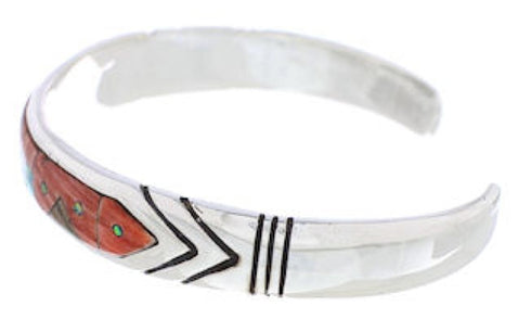 Multicolor Native American Village Design Cuff Bracelet MX27592