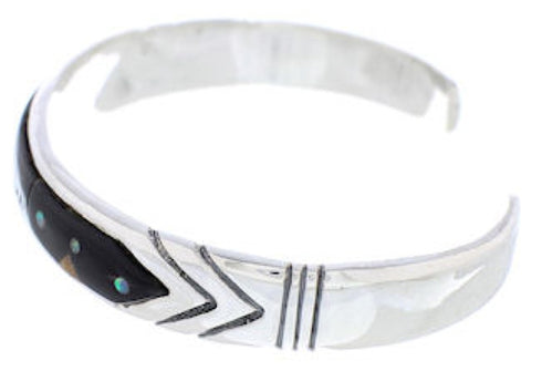 Multicolor Native American Village Design Cuff Bracelet MX27596