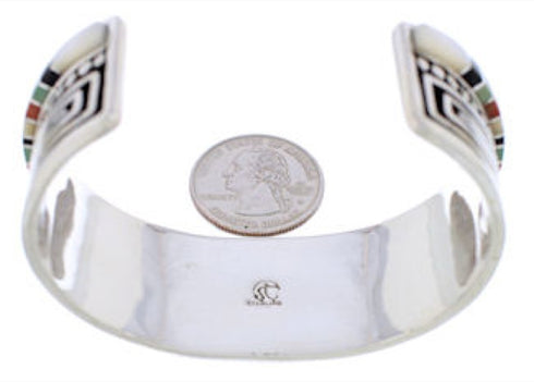 Water Wave Multicolor Sterling Silver Cuff Bracelet MX27546