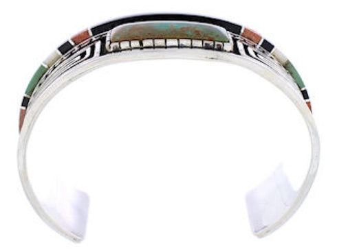 Water Wave Multicolor Sterling Silver Cuff Bracelet MX27559
